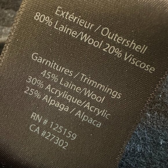 Mackage Black Asymmetrical Coat jacket Toggle Closure Oversized Collar Size XS - Picture 9 of 11